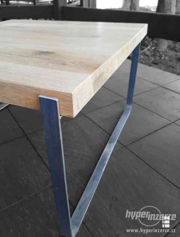 Konferenční designový stolek DUB masiv olejovaný - foto 3