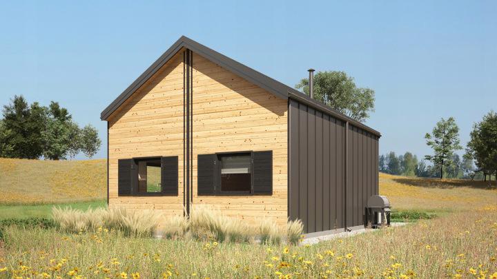 Dřevěný celoroční / rekreační domek 5 m x 7 m (35 m2) - foto 2