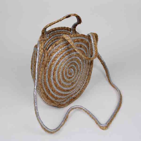 Pieces - Kulatá jutová kabelka PCTILO Velikost: OS - foto 4