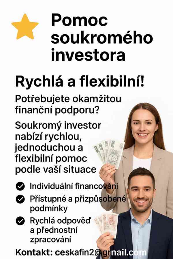 Pomoc soukromého investora.