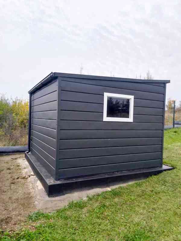 Zahradní domek 3m x 3m - spád dozadu - antracit vrata TS519 - foto 3