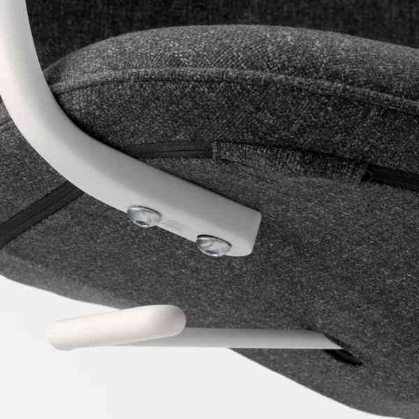 LNGFJÄLL židle s područkami IKEA, tmavě šedá/bílá - foto 6