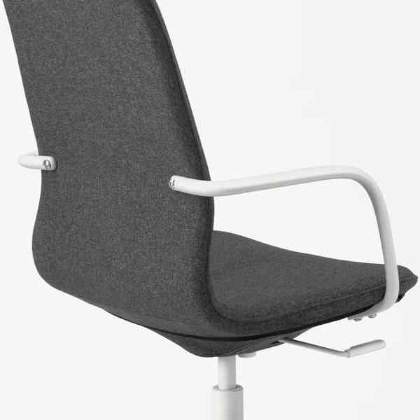 LNGFJÄLL židle s područkami IKEA, tmavě šedá/bílá - foto 8