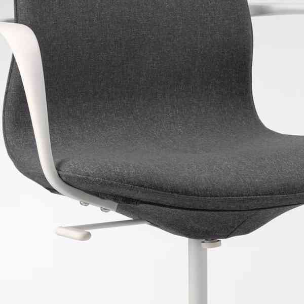 LNGFJÄLL židle s područkami IKEA, tmavě šedá/bílá - foto 7
