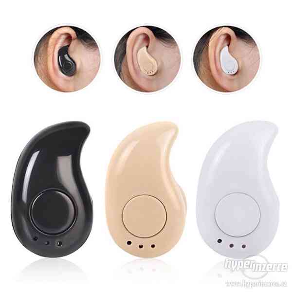Mini bezdrátové sluchátko Bílé/Černé - foto 2
