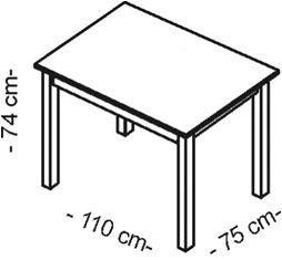 Jídelní stůl 110 cm - Jádrový buk masiv Germany - foto 2
