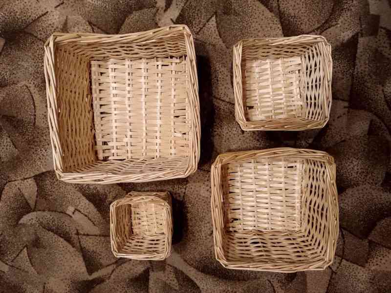 Sada pletených košíků - foto 3