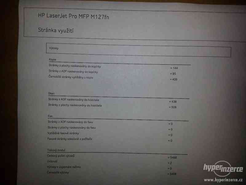 HP LaserJet Pro M127fn | LAN | ADF | plný toner - foto 2