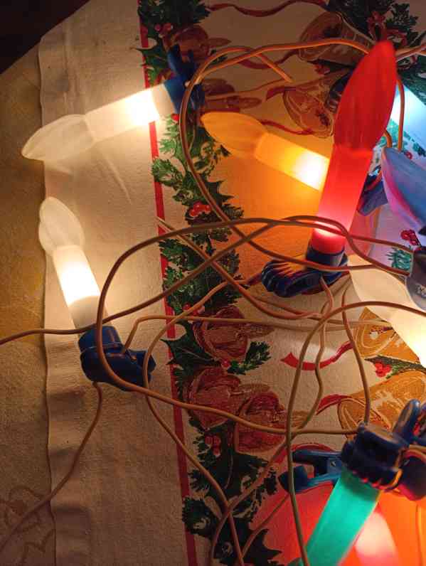 Retro elektrické svíčky s plast. krytem na vánoční stromeček - foto 3