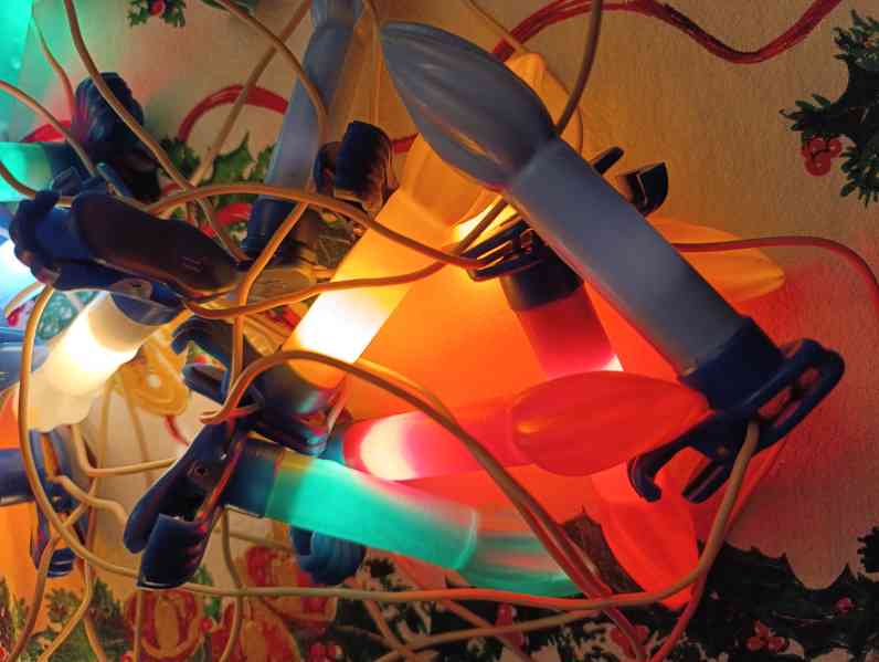 Retro elektrické svíčky s plast. krytem na vánoční stromeček - foto 2