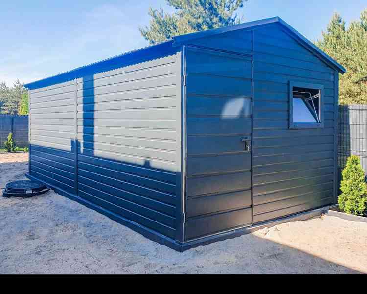 Zahradní domek 3x6 -  dveře - Okno - Antracit - TS735 - foto 2