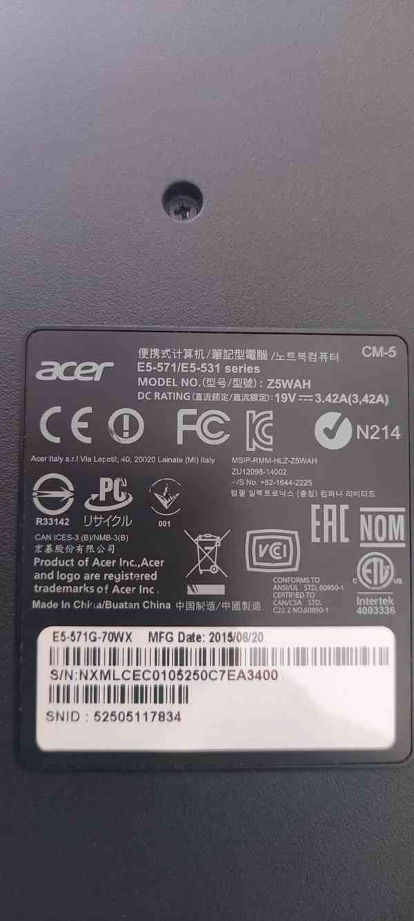 Notebook Acer Aspire E15 - foto 1