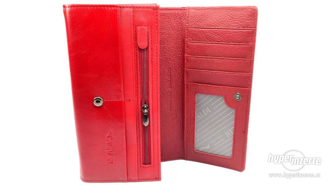 Červená peněženka kožená dámská - foto 3