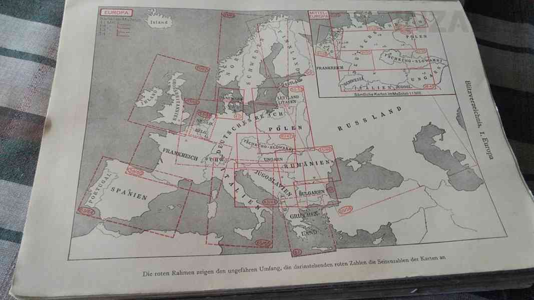 Starý Atlas světa z roku 1939 - německý - foto 5