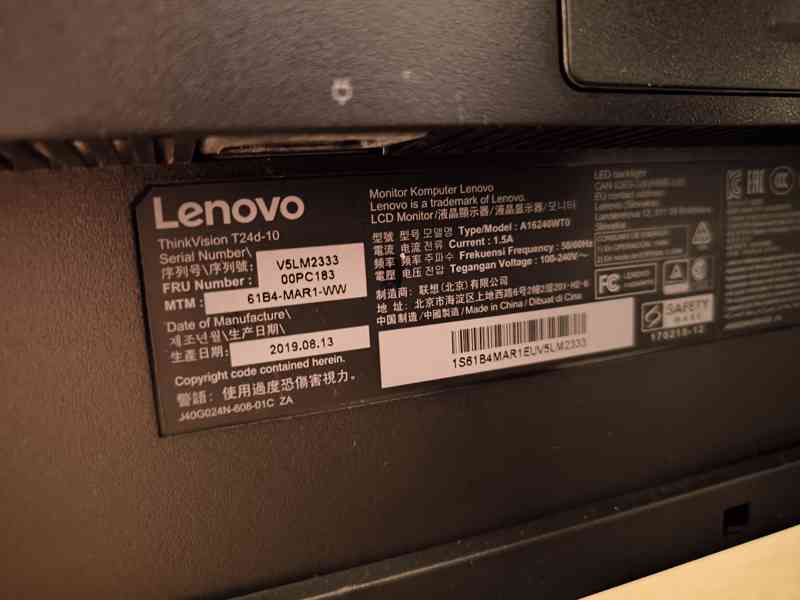 LCD 24" Lenovo ThinkVision T24d-10 - foto 5