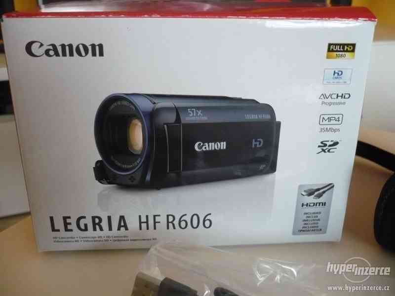 Kamera Canon Legria HF R606 + příslušenství+obal+2x SDHC - foto 1