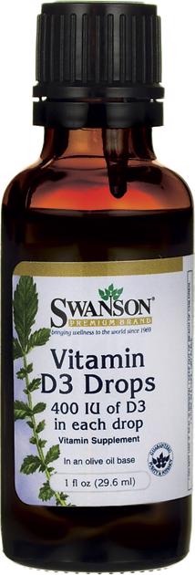 Swanson D3 drops 400IU Vitamín - foto 1
