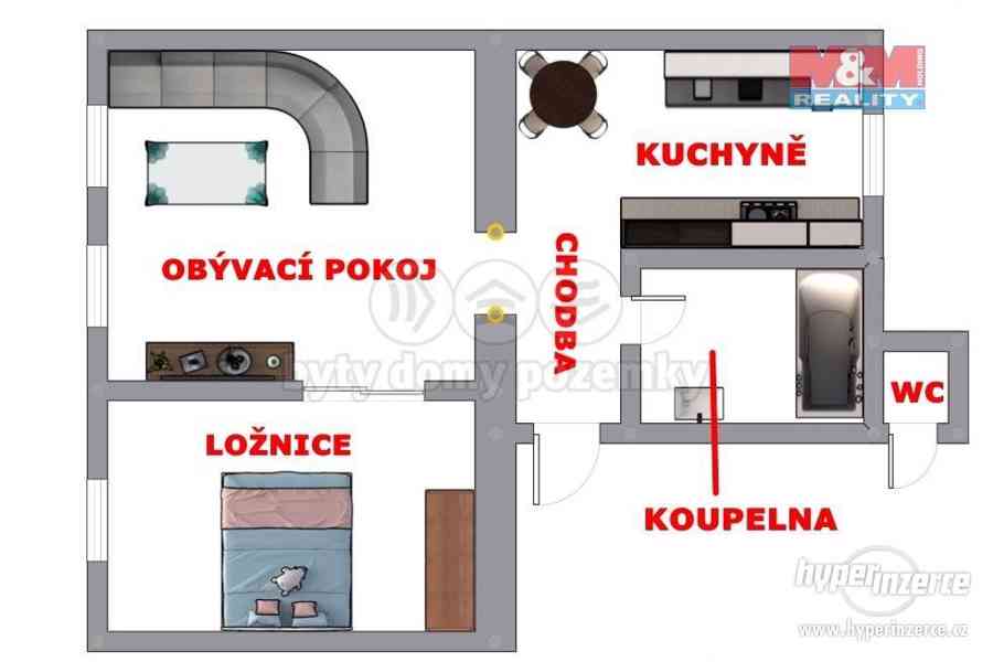 Pronájem bytu 2+1, 50 m?, Letohrad, ul. Divadelní - foto 2