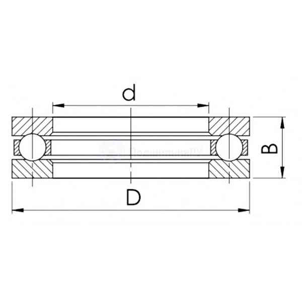 Ložisko axiální 51109 A  (45x65x14 mm) - NOVÉ,  ZKL ČR - foto 2