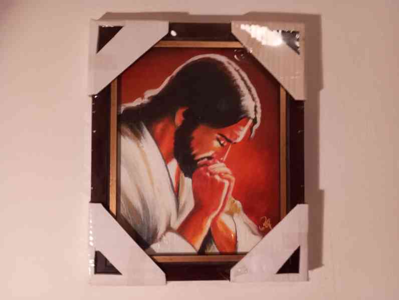 Olejomalba na plátně - zdobený rám 310x260mm - 02 - - foto 2