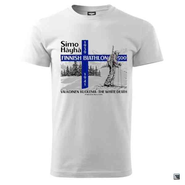 Triko Mars and Arms Simo Häyhä Bílá smrt - bílé - foto 2