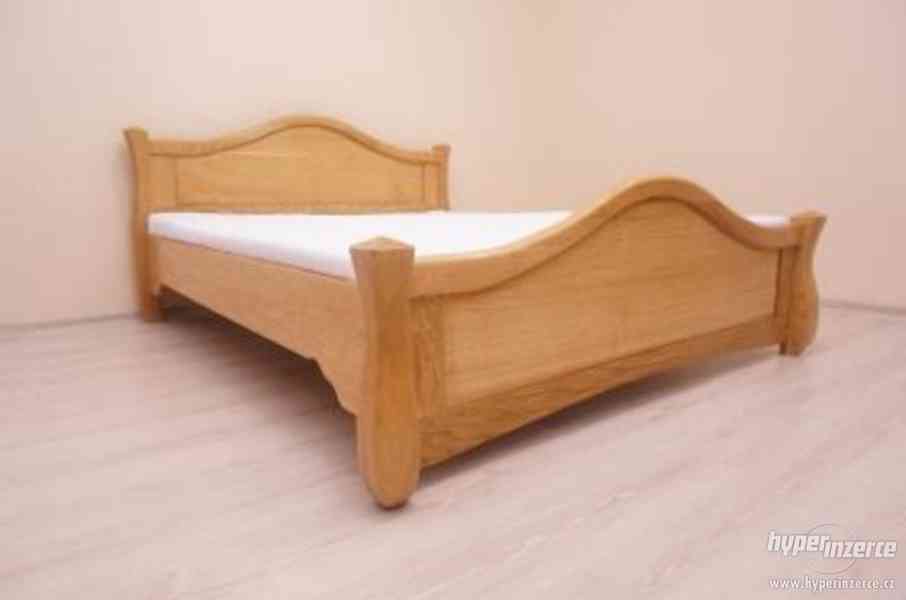 Dřevěná postel IKAR 175/220 cm - z dubu -  doprava zdarma! - foto 2