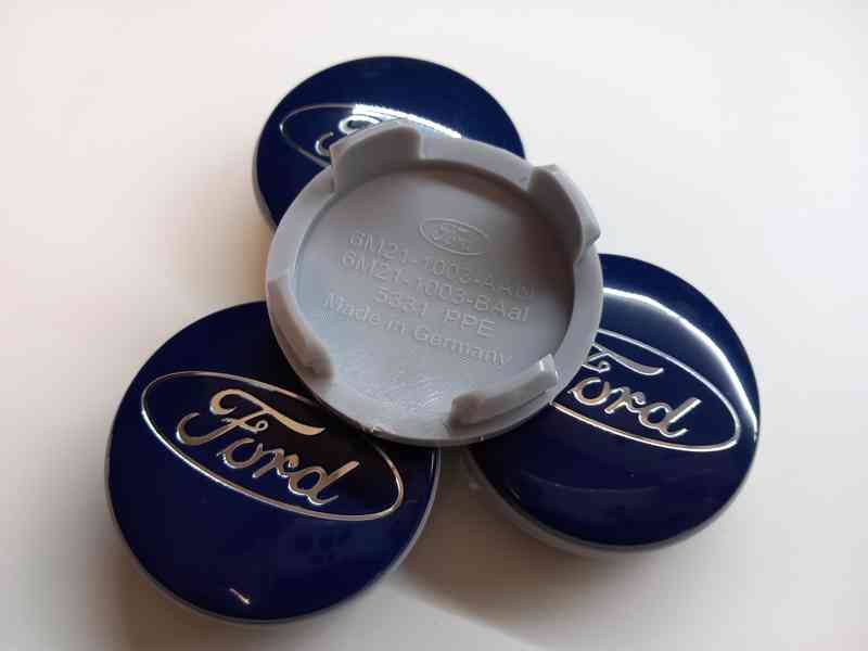 Středové krytky Ford, 54x52mm Modré logo - foto 2