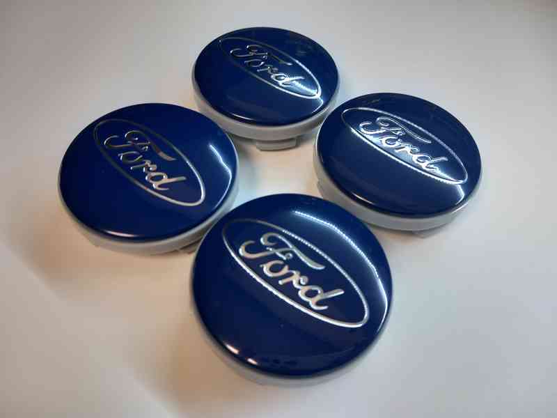 Středové krytky Ford, 54x52mm Modré logo - foto 4