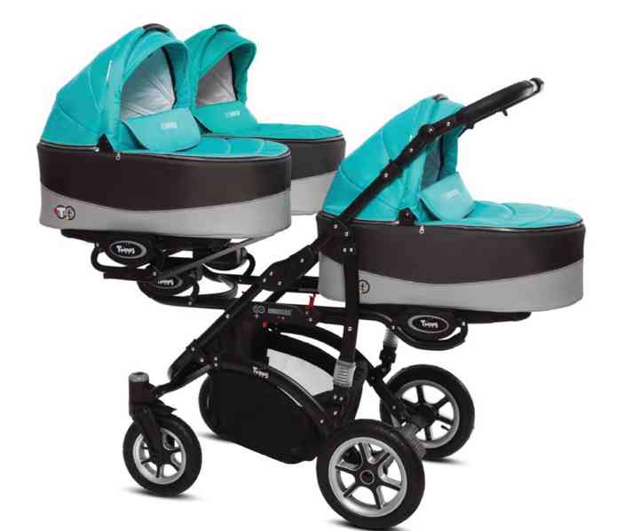 Triple Stroller BabyActive Trippy 11 Tropic Blue  - foto 3