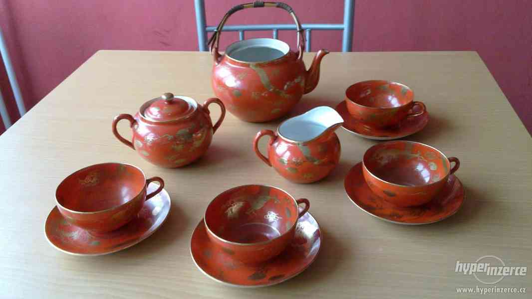 Starožitný Japonský porcelán,čajový servis 11ks značený - foto 1