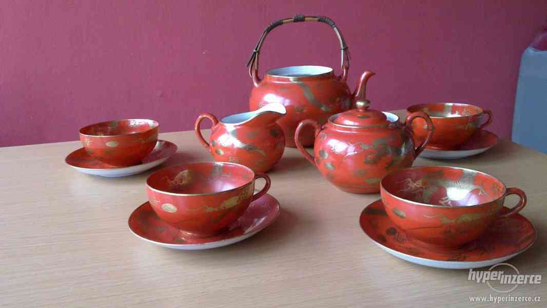 Starožitný Japonský porcelán,čajový servis 11ks značený - foto 2