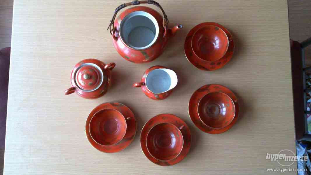 Starožitný Japonský porcelán,čajový servis 11ks značený - foto 3