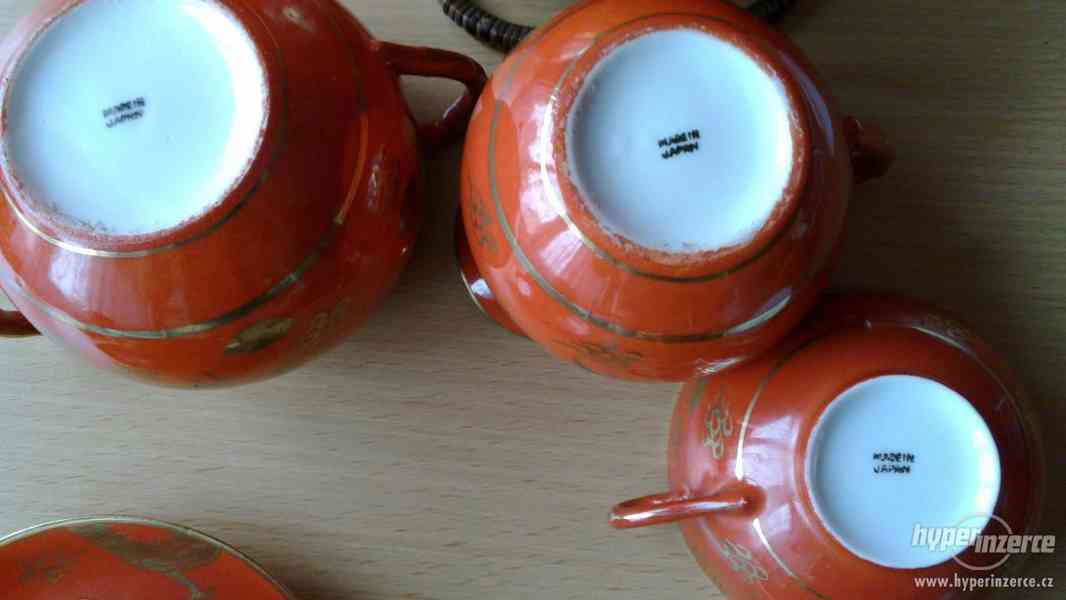 Starožitný Japonský porcelán,čajový servis 11ks značený - foto 4