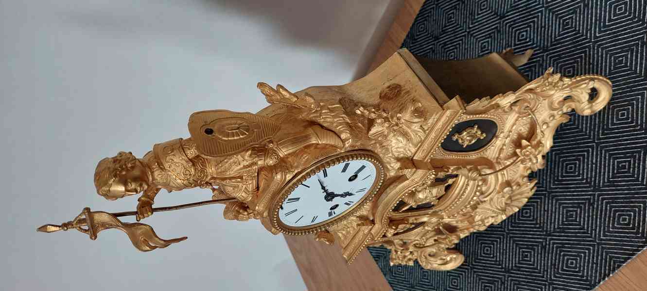 Figurálne, ohňom zlátené hodiny, Vincenti et cie - foto 2
