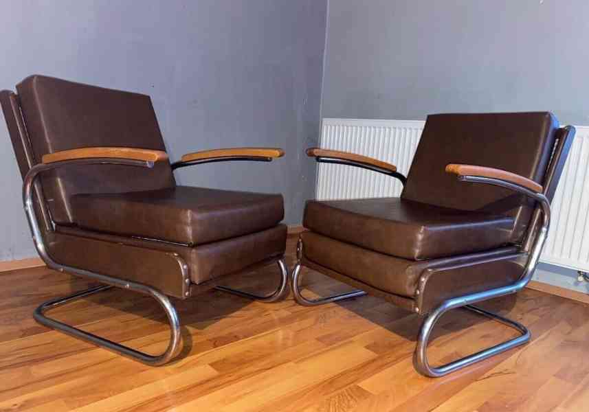 Chromové trubkové křesla Fa.Thonet - foto 2