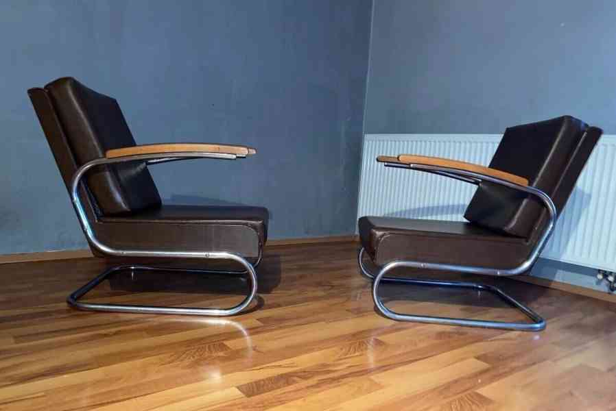 Chromové trubkové křesla Fa.Thonet - foto 6