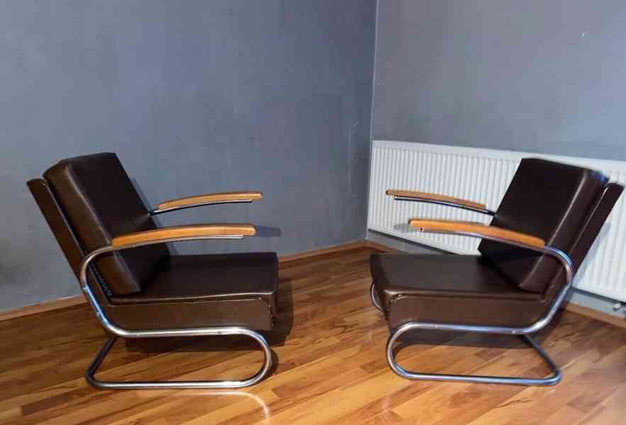 Chromové trubkové křesla Fa.Thonet - foto 7