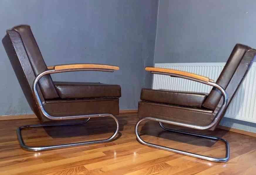 Chromové trubkové křesla Fa.Thonet - foto 4