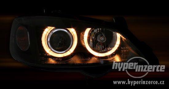 Opel Astra G... přední černá Angel Eyes světla. - foto 3