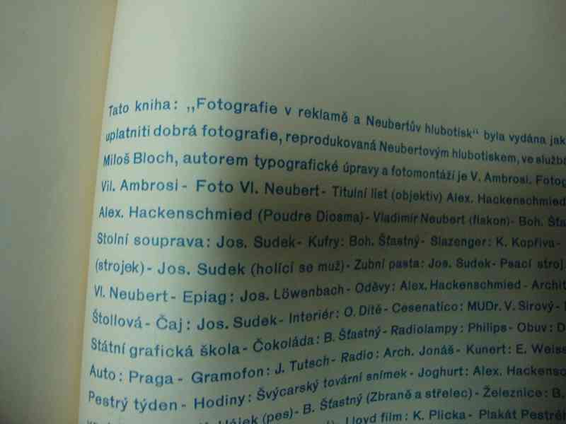 Rarita Miloš Bloch V. Ambrosi Fotografie v reklamě pěkný - foto 15