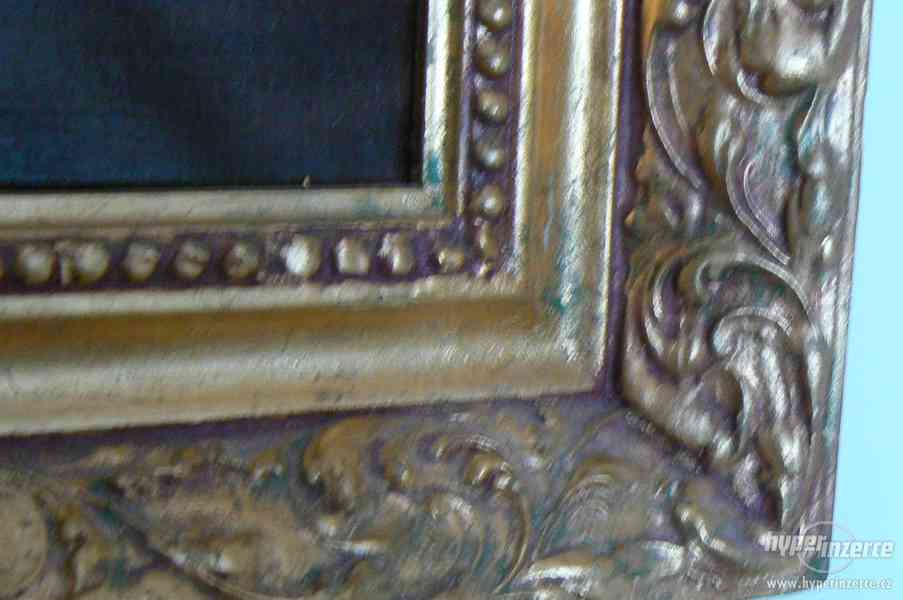 Olejomalba na plátně ve zlaceném rámu - foto 3