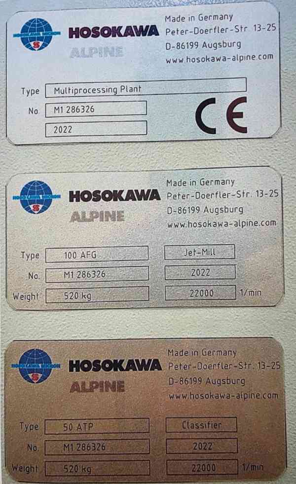 Tryskový mlýn AFG 100 s příslušenstvím – elektronická aukce - foto 1