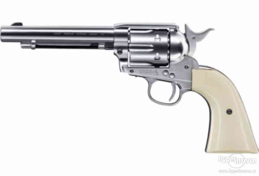 Vzduchový revolver Colt Single Action Army SAA .45 nikl - foto 1