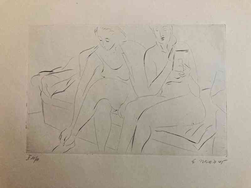 E. Nevan - Odpočívající tanečnice (12 grafík), 1946 - foto 11