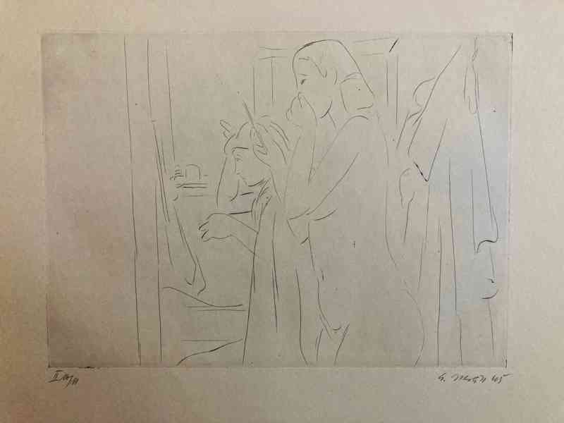 E. Nevan - Odpočívající tanečnice (12 grafík), 1946 - foto 8