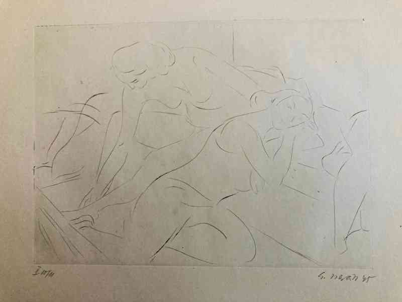 E. Nevan - Odpočívající tanečnice (12 grafík), 1946 - foto 14