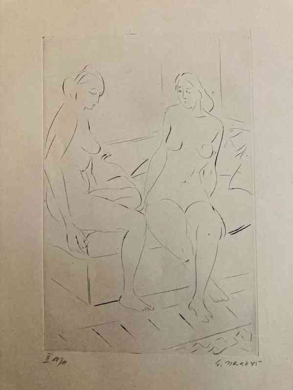 E. Nevan - Odpočívající tanečnice (12 grafík), 1946 - foto 12