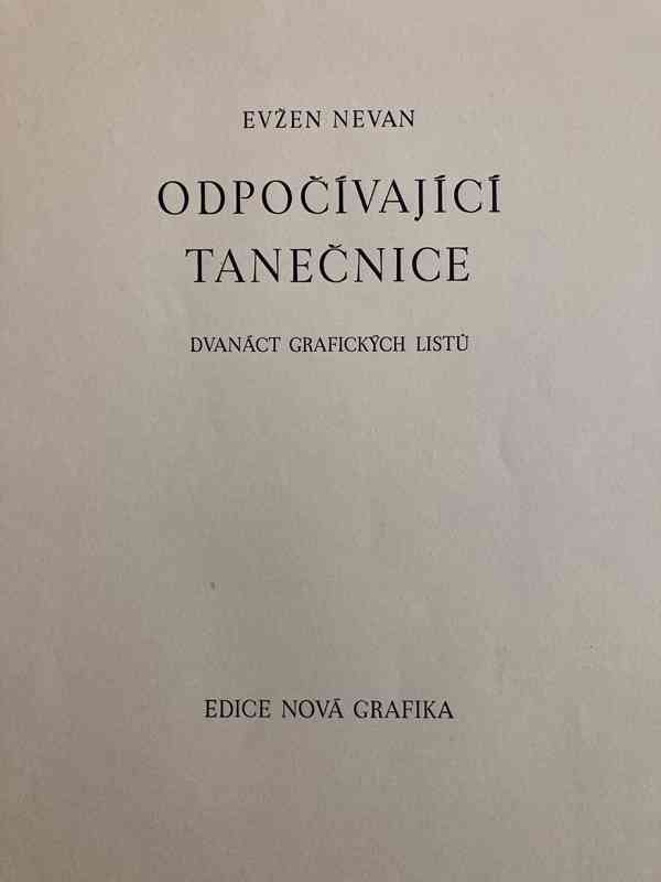 E. Nevan - Odpočívající tanečnice (12 grafík), 1946 - foto 3