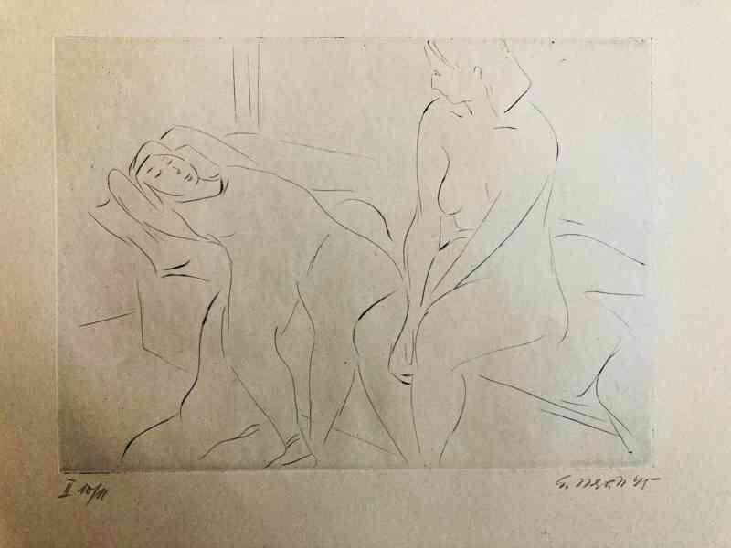 E. Nevan - Odpočívající tanečnice (12 grafík), 1946 - foto 15