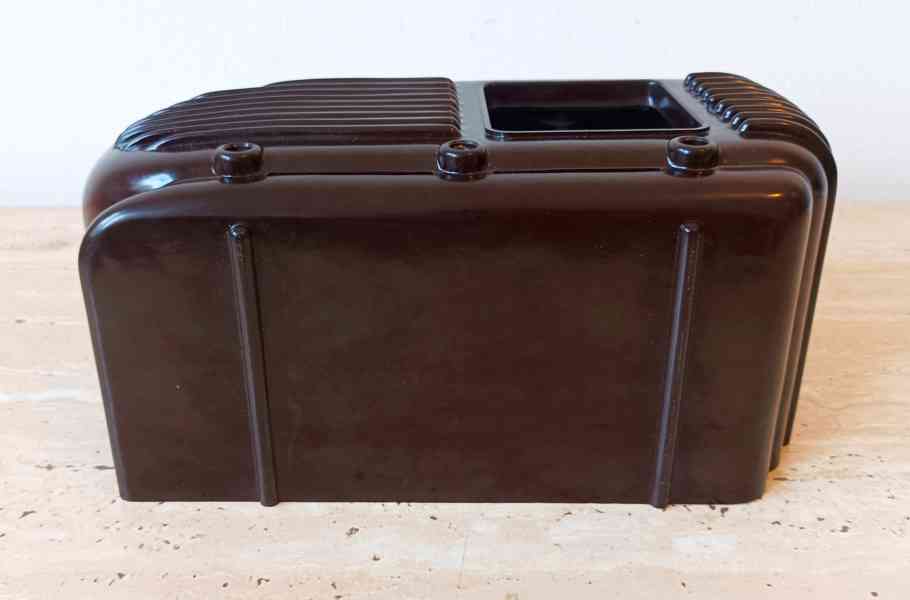 Bakelitová bednička pro rádio Talisman 308U, krásný stav  - foto 7